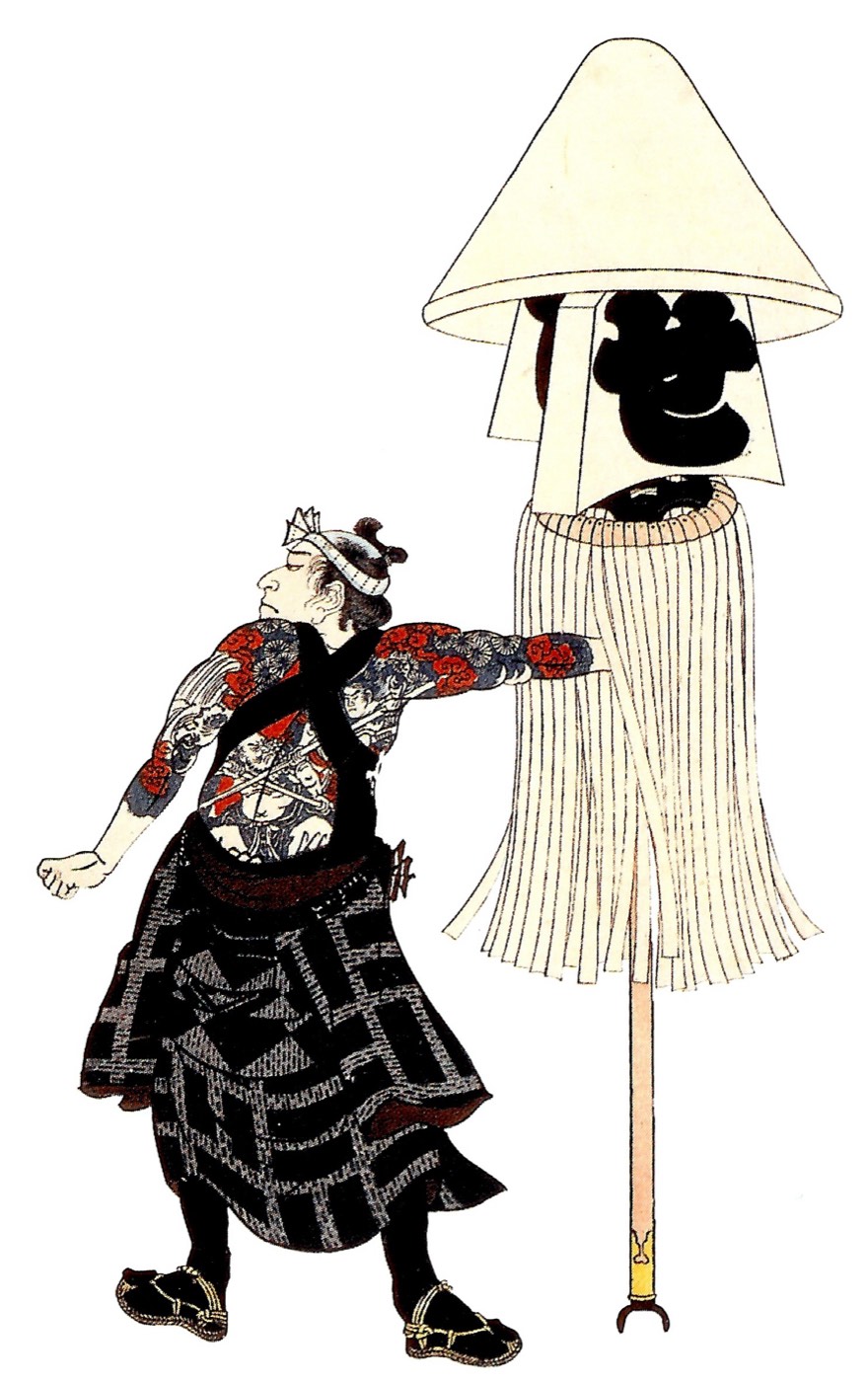 纏を掲げる火消の姿